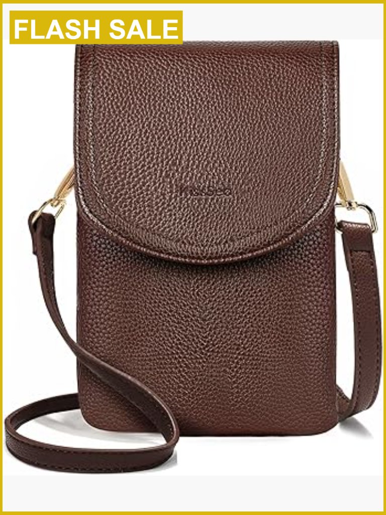 Rfid Small Crossbody Purse Phone Wallet Adjustable Strap Credit Card Slots